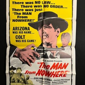 The Man From Nowhere 1968 One Sheet Movie Poster Cowboy Western Country Vintage
